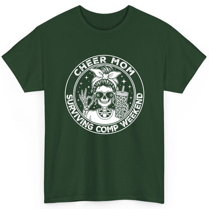 Cheer Mom Surviving Comp Weekend cheer mom T-Shirt Forest Green product mockup
