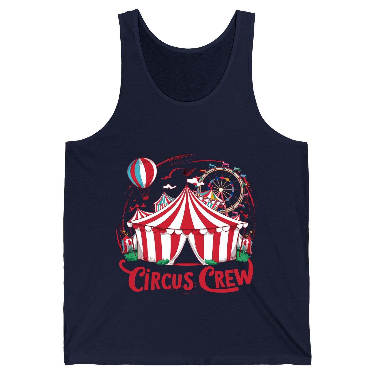 Circus Crew circus Tank Top Navy product mockup