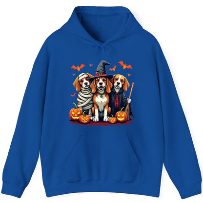 Halloween Beagles Costume beagles in Halloween costumes Hoodie Royal product mockup