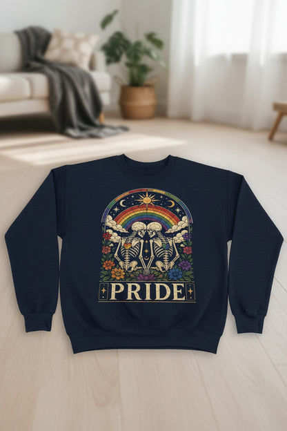 Pride Lgbtq+ Sweatshirt - product mockup - Navy