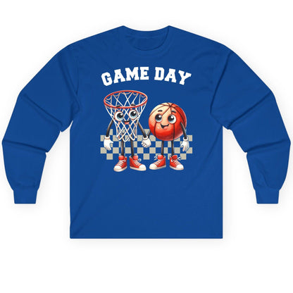 Game Day basketball Long Sleeve Tee Royal product mockup