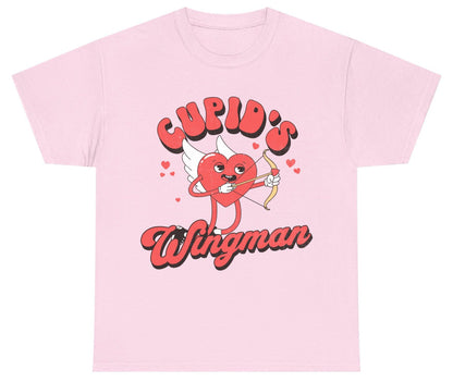 Cupid's Wingman Valentine's Day Youth T-Shirt Light Pink product mockup
