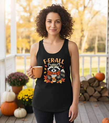 F ER All raccoon Tank Top Black lifestyle mockup