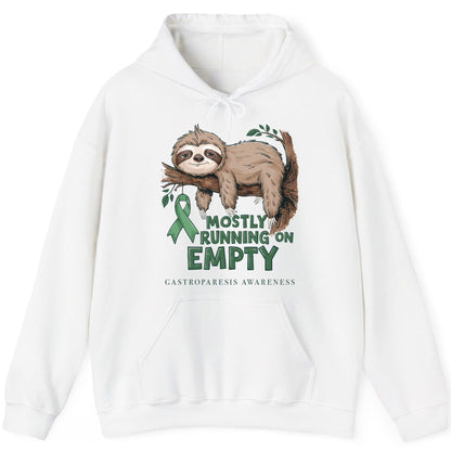Mostly Running on Empty Gastroparesis Awareness gastroparesis awareness Hoodie White product mockup