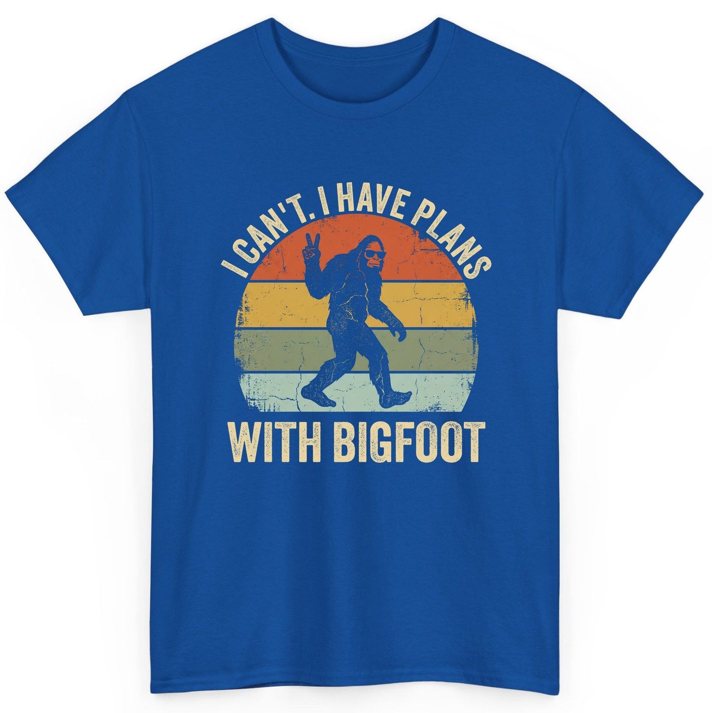 I Can't I Have Plans with Bigfoot bigfoot T-Shirt Royal product mockup