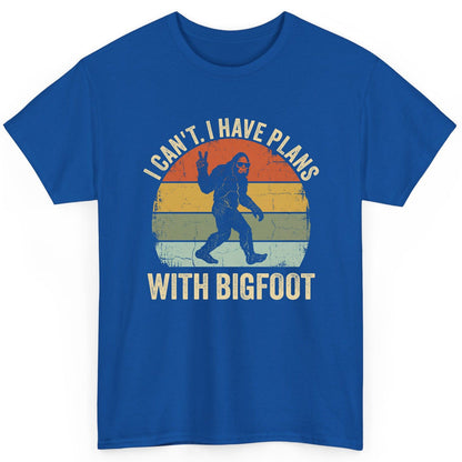 I Can't I Have Plans with Bigfoot bigfoot T-Shirt Royal product mockup