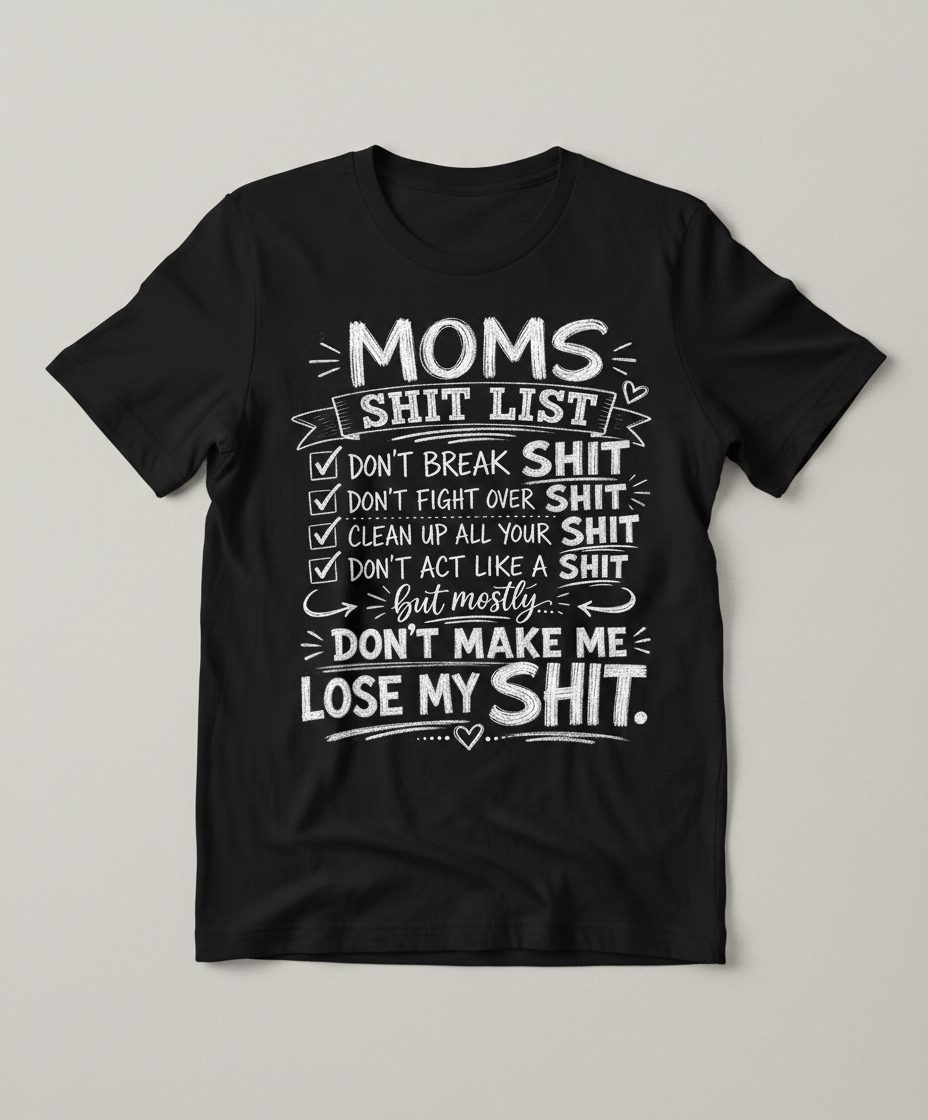 DON'T ACT LIKE a SHIT But Mostly DON'T MAKE ME LOSE MY SHIT T-Shirt - product mockup - Black