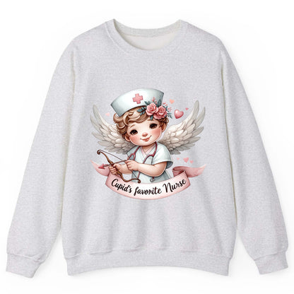 Cupid's Favorite Nurse cupid nurse Sweatshirt Ash product mockup