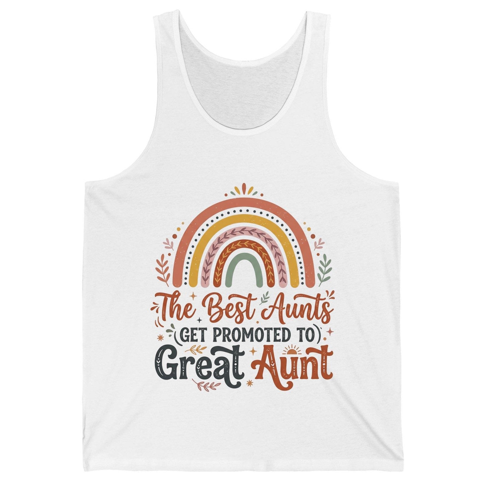 The Best Aunts GET Promoted TO Great Aunt Tank Top - product mockup - White