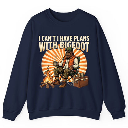 I Can't I Have Plans with Bigfoot bigfoot Sweatshirt Navy product mockup