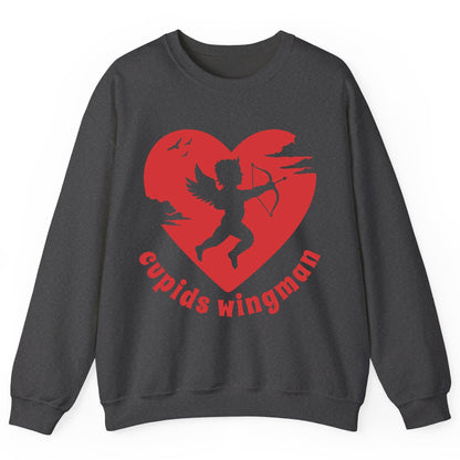 Cupids Wingman cupid Sweatshirt Dark Heather product mockup