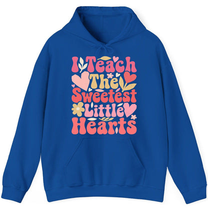I Teach the Sweetest Little Hearts teaching Hoodie Royal product mockup