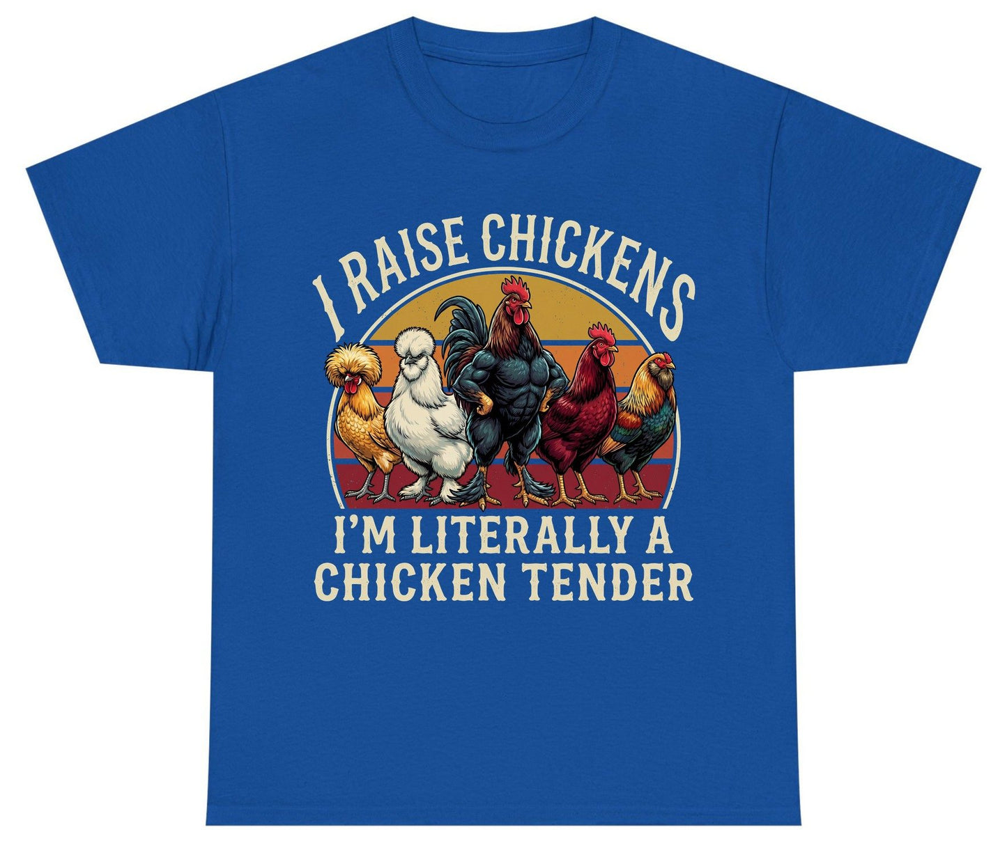 I Raise Chickens I'm Literally a Chicken Tender chickens Youth T-Shirt Royal product mockup