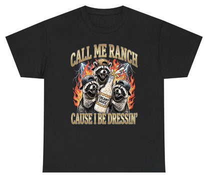 Call Me Ranch Cause I Be Dressin' raccoons Youth T-Shirt Black product mockup