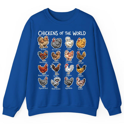 Chickens of the World chicken breeds Sweatshirt Royal product mockup