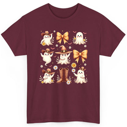 Boo Haw Cute Ghost cute ghost T-Shirt Maroon product mockup