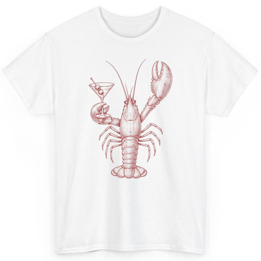Vintage Lobster Martini lobster T-Shirt White product mockup