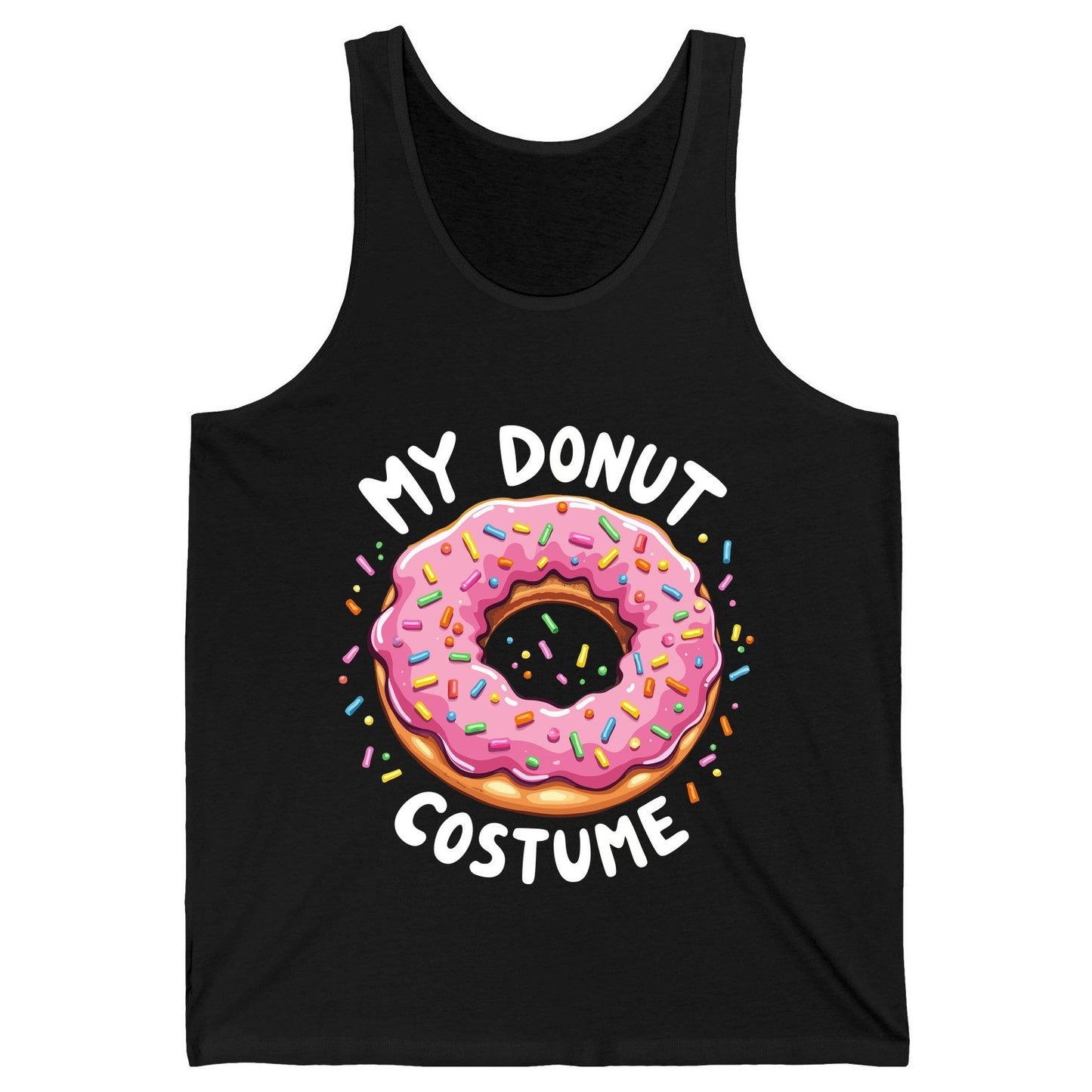 My Donut Costume donut Tank Top Black product mockup