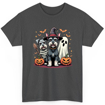 Halloween Schnauzer Dogs schnauzer dogs T-Shirt Dark Heather product mockup