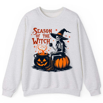 Season of the Witch skeleton witch Sweatshirt Ash product mockup