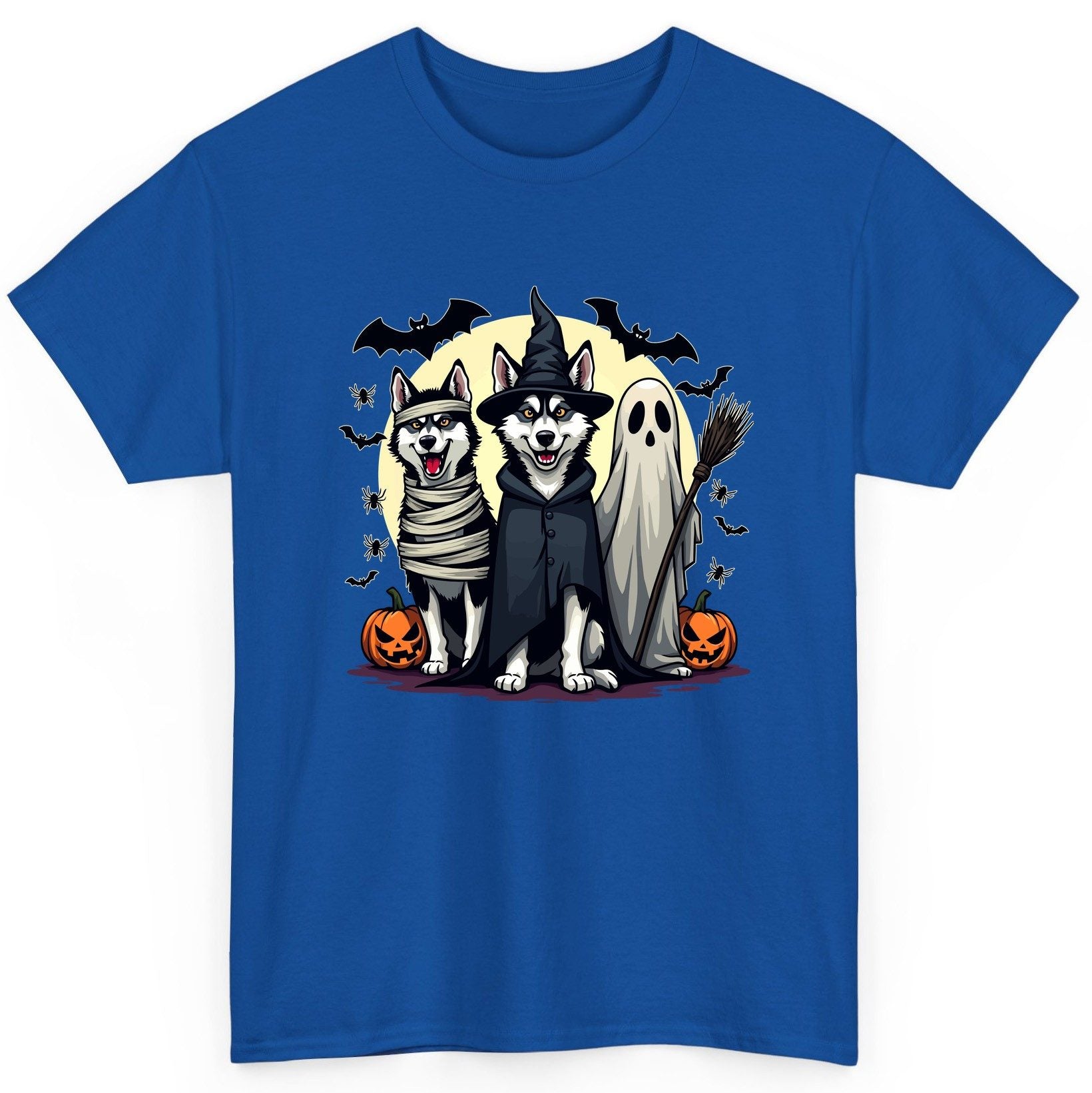 Halloween Huskies in Costumes Halloween huskies T-Shirt Royal product mockup