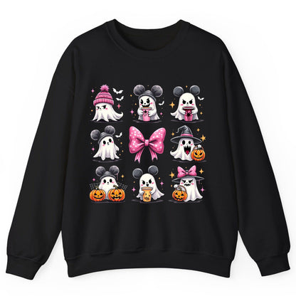 Cute Pink Halloween Ghosts Halloween ghosts Sweatshirt Black product mockup