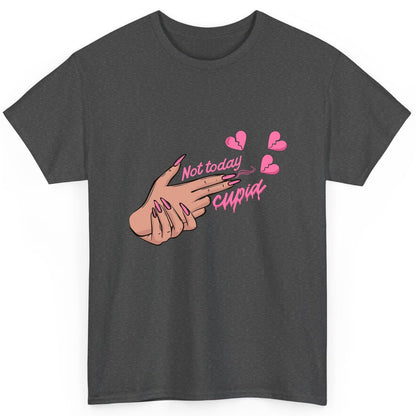 Not Today Cupid anti-Valentine's Day T-Shirt Dark Heather product mockup