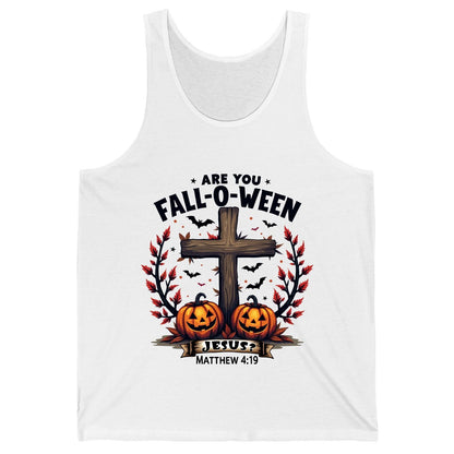 Are You Fall-O-Ween Jesus? christian Halloween Tank Top White product mockup