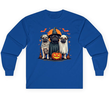Halloween Pugs Costumes pugs Long Sleeve Tee Royal product mockup