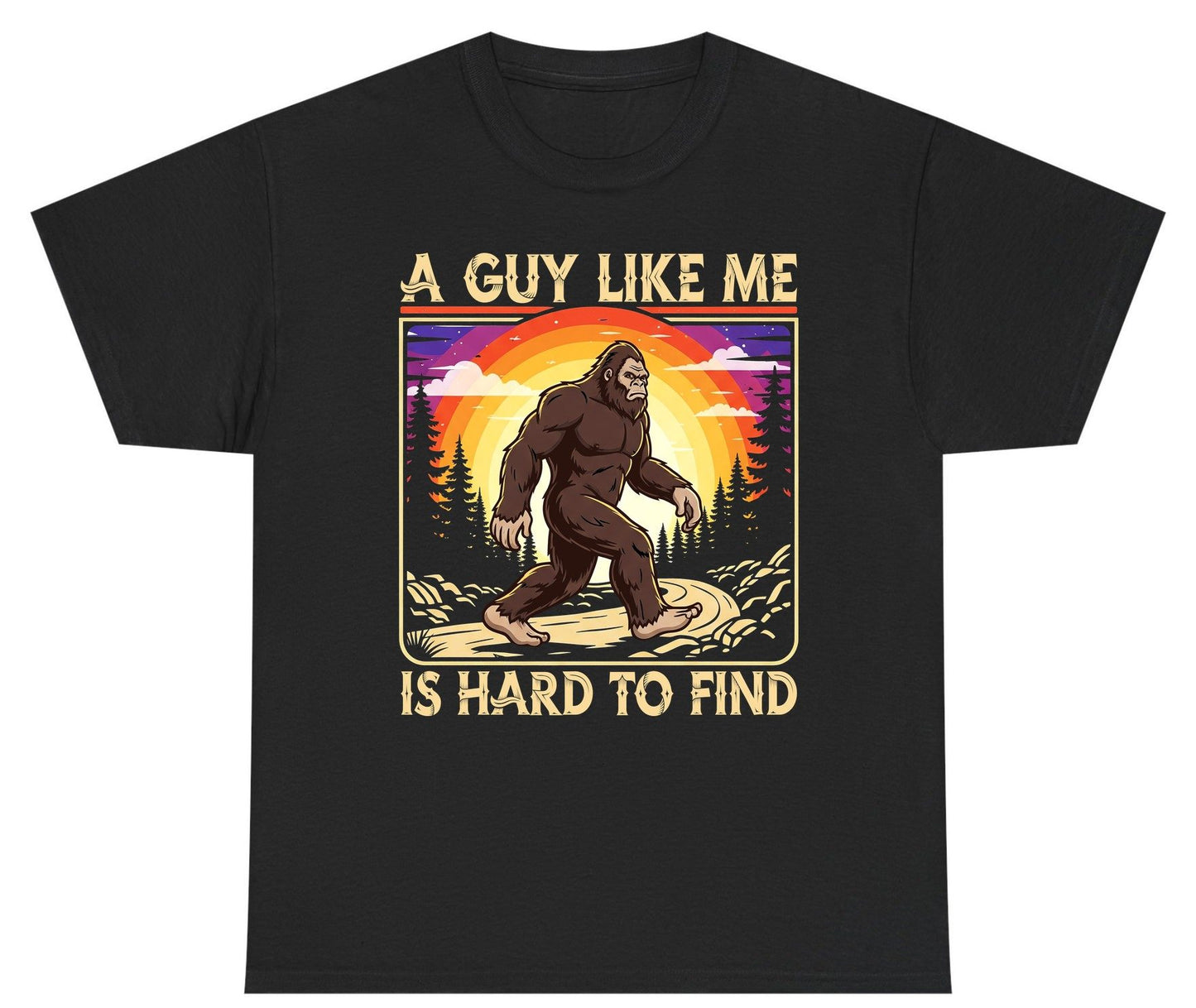 A Guy Like Me Is Hard to Find bigfoot Youth T-Shirt Black product mockup