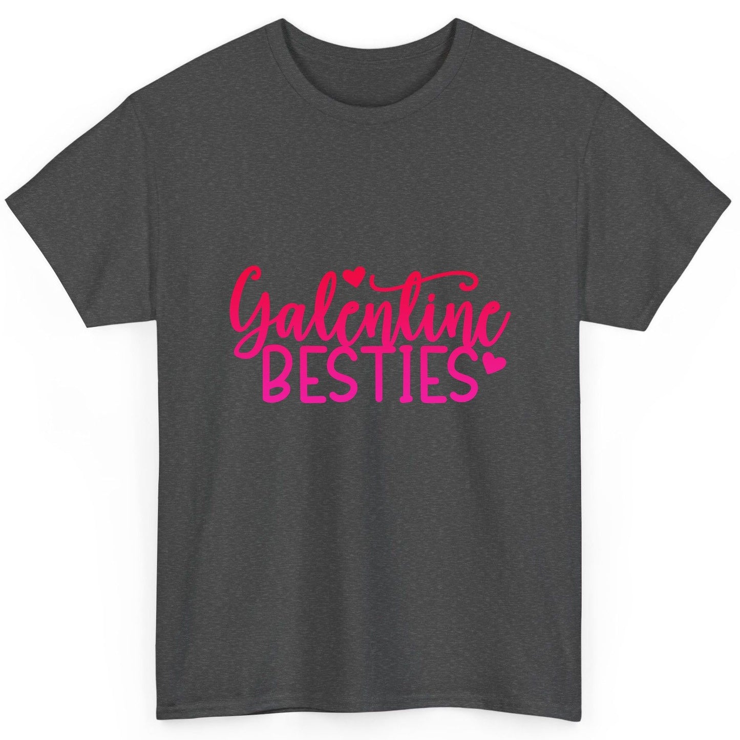 Galentine Besties galentine's day T-Shirt Dark Heather product mockup