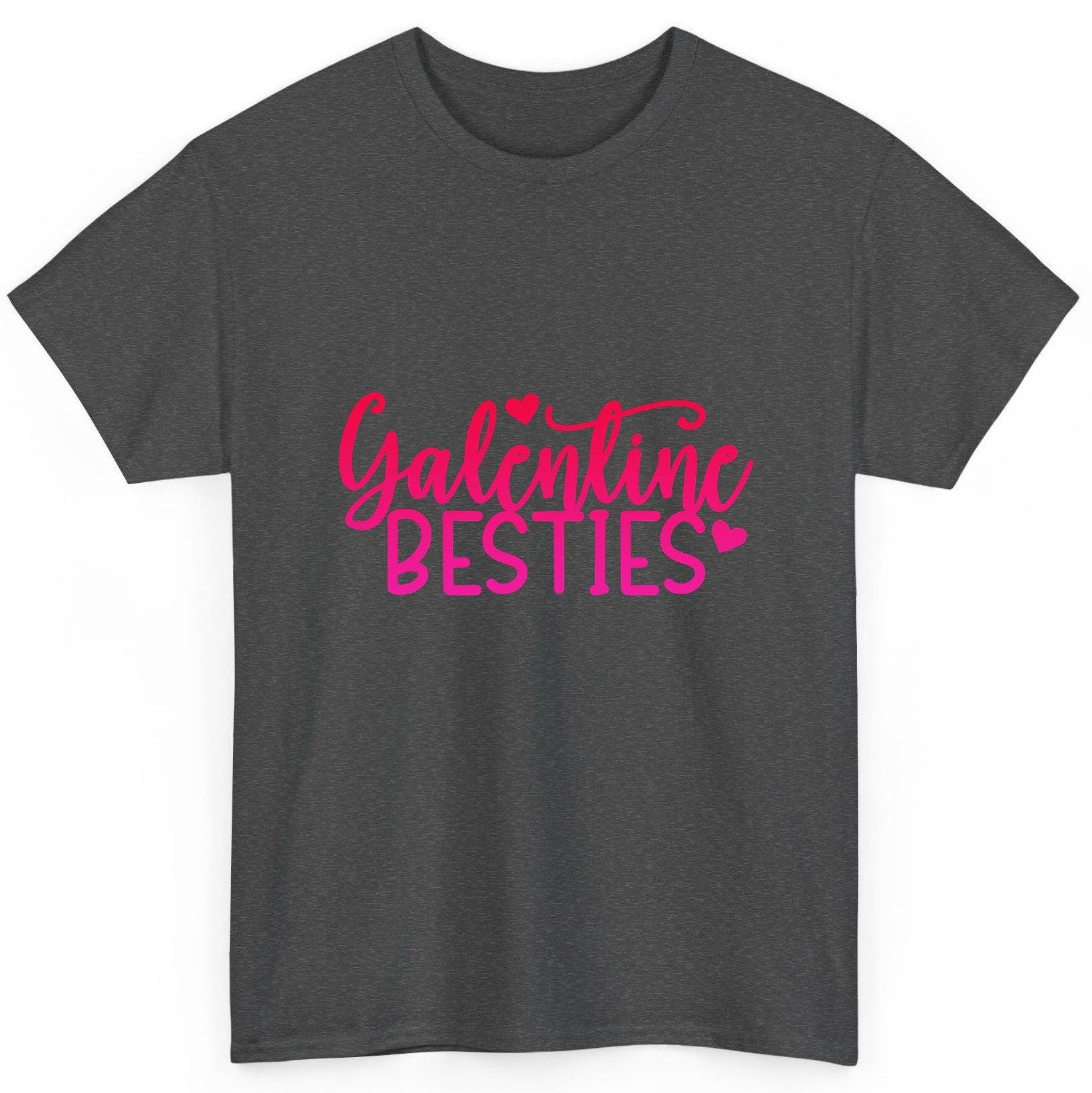 Galentine Besties galentine's day T-Shirt Dark Heather product mockup