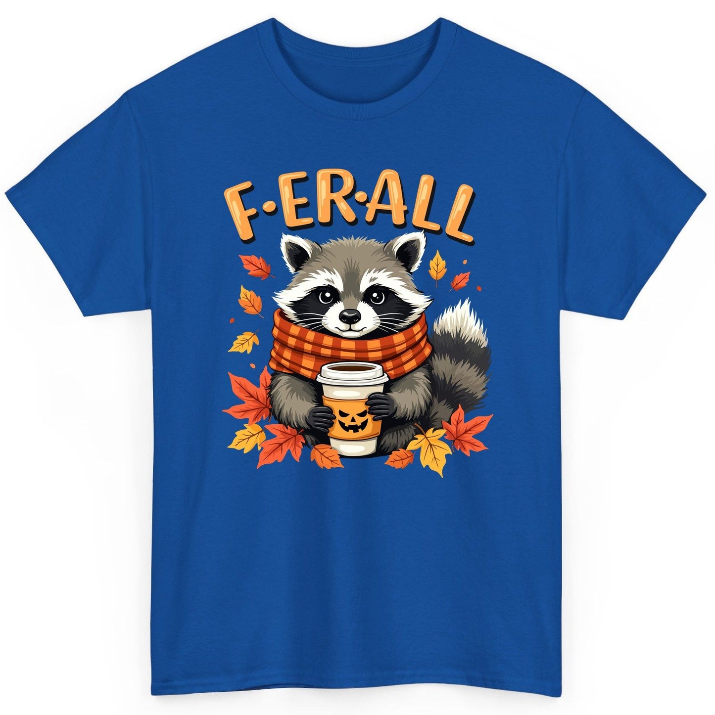 F ER All raccoon T-Shirt Royal product mockup