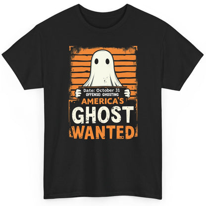 Date October 31 Offense Ghosting America's Ghost Wanted ghost T-Shirt Black product mockup