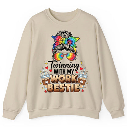 Twinning with My Work Bestie work bestie Sweatshirt Sand product mockup