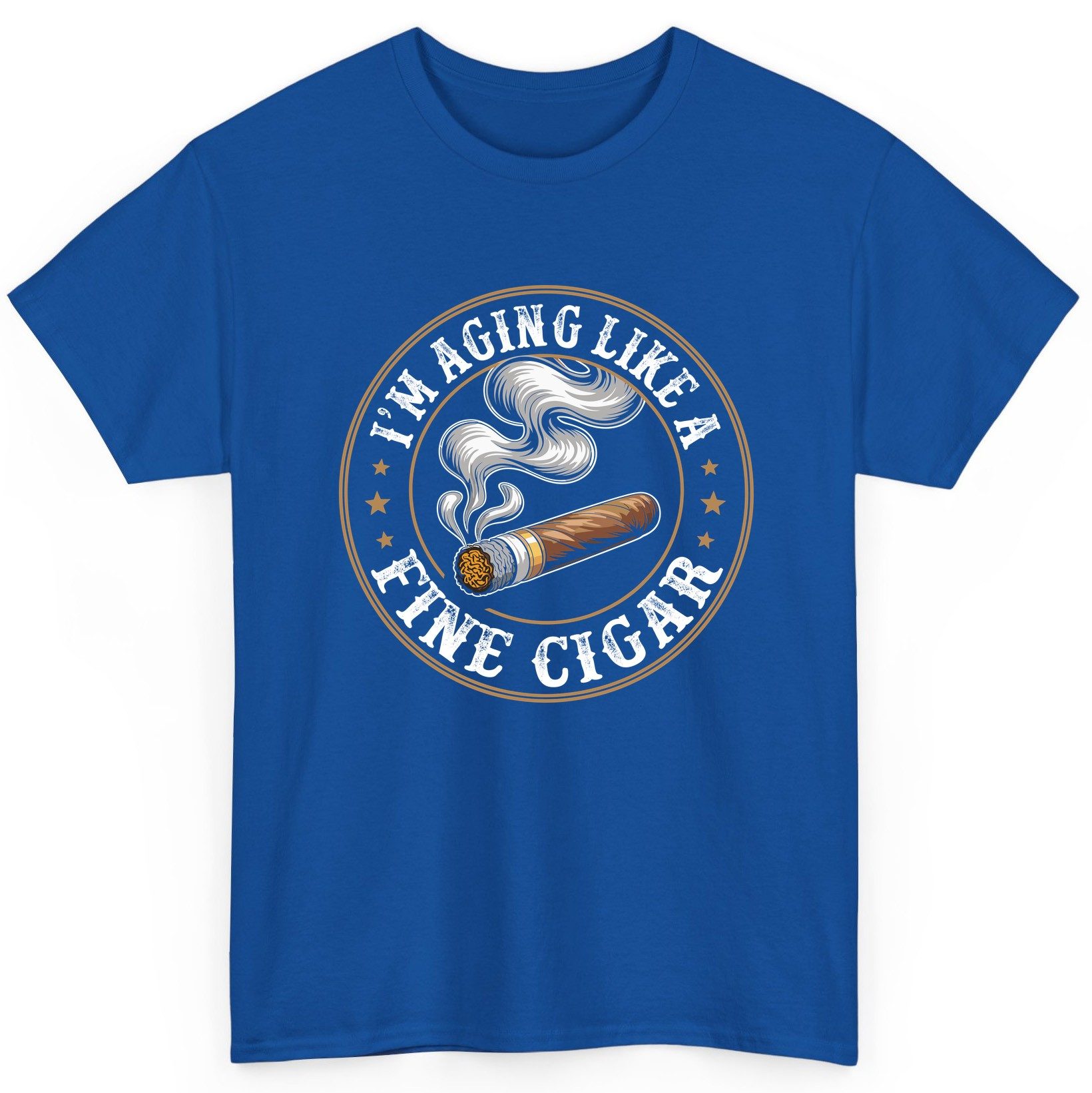 I'm Aging Like a Fine Cigar cigar smoking T-Shirt Royal product mockup