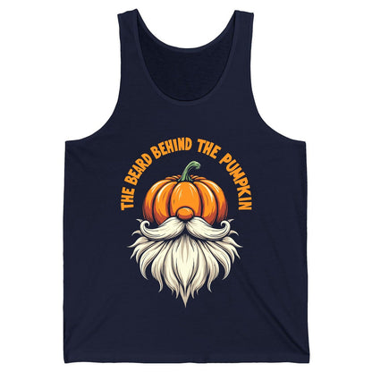 The Beard Behind the Pumpkin Halloween gnome Tank Top Navy product mockup