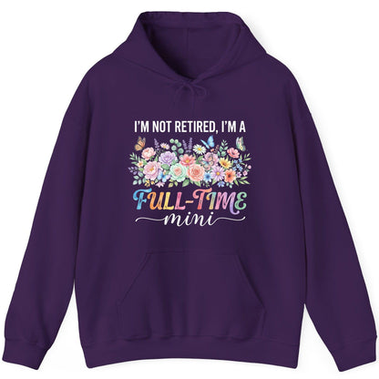 I'M NOT Retired I'M a Full-Time Mini Funny Grandmother Hoodie - product mockup - Purple