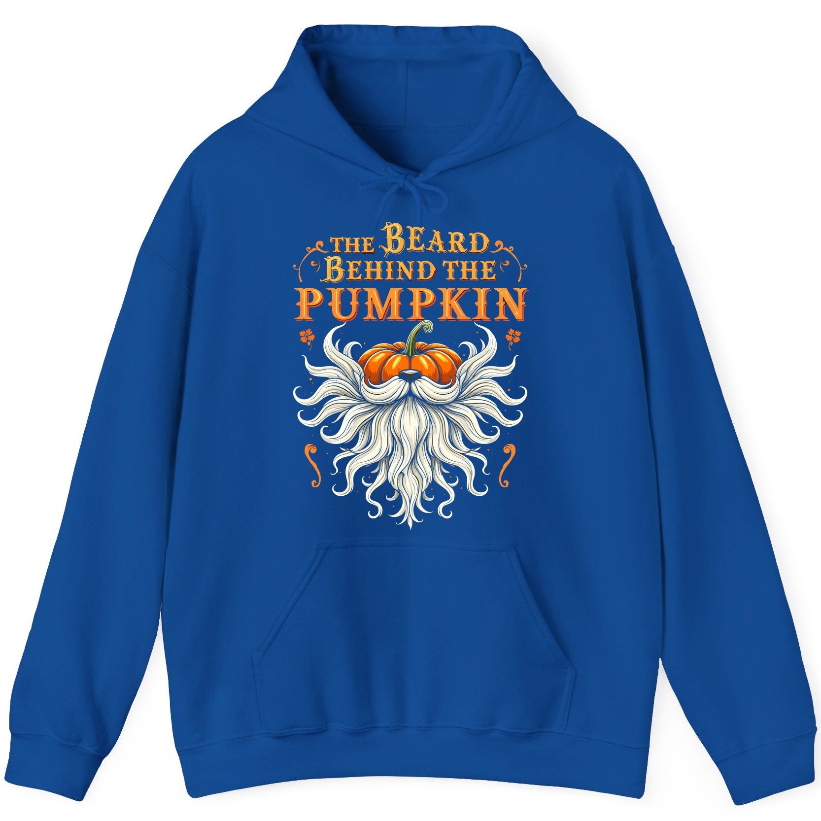 The Beard Behind the Pumpkin bearded dad Hoodie Royal product mockup