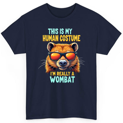 This Is My Human Costume I'm Really a Wombat wombat T-Shirt Navy product mockup