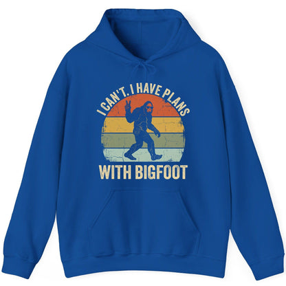 I Can't I Have Plans with Bigfoot bigfoot Hoodie Royal product mockup