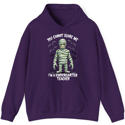 You Cannot Scare Me I'm a Kindergarten Teacher kindergarten teacher Hoodie Purple product mockup