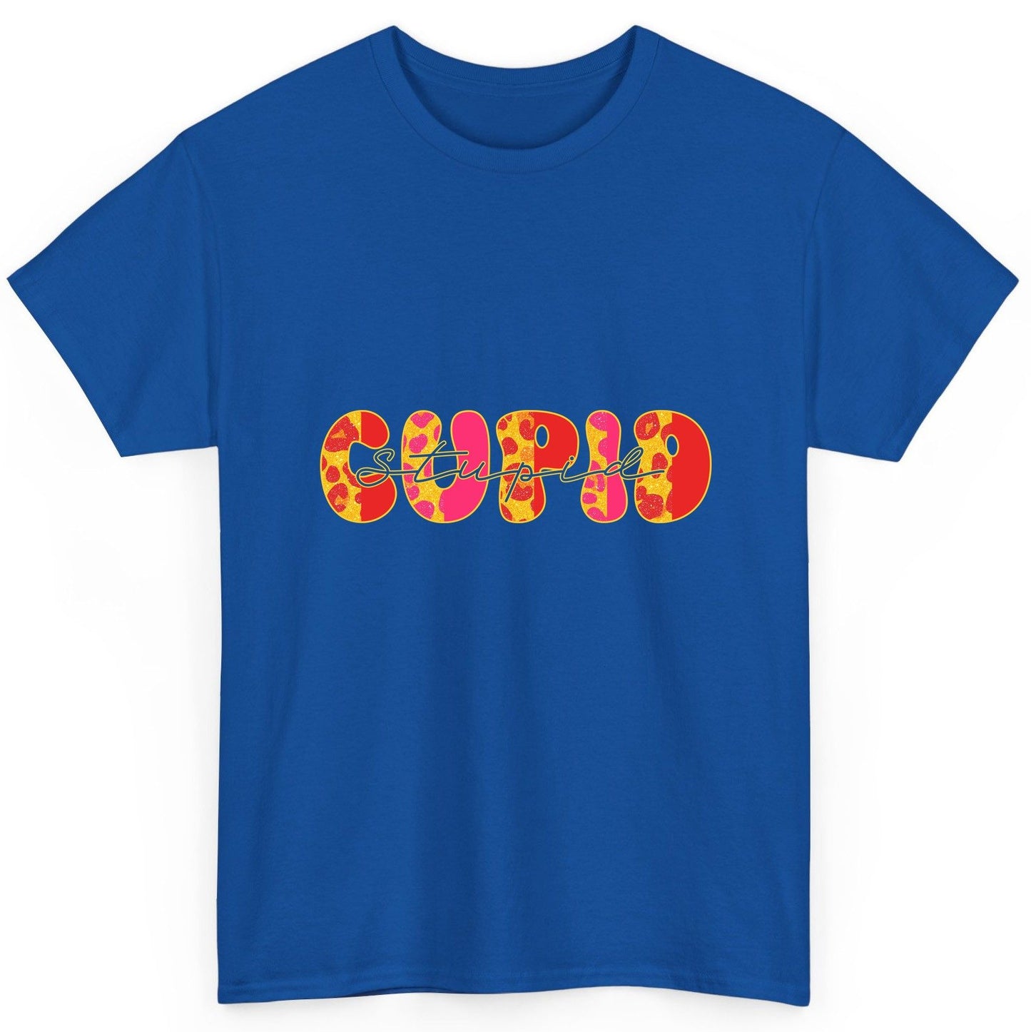 Stupid Cupid anti-Valentine's Day T-Shirt Royal product mockup