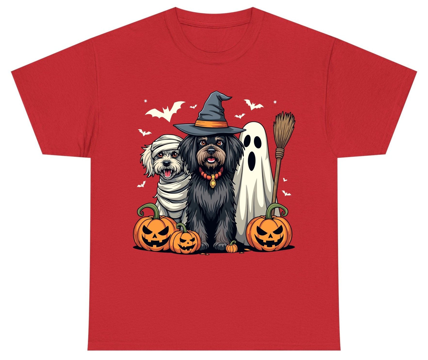 Halloween Dogs in Costumes Halloween dogs Youth T-Shirt Red product mockup