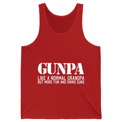 Gunpa Like a Normal Grandpa but More Fun and Owns Guns funny gun owner grandpa Tank Top Red product mockup