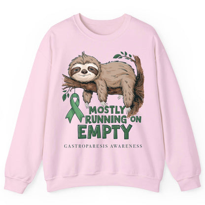 Mostly Running on Empty Gastroparesis Awareness gastroparesis awareness Sweatshirt Light Pink product mockup
