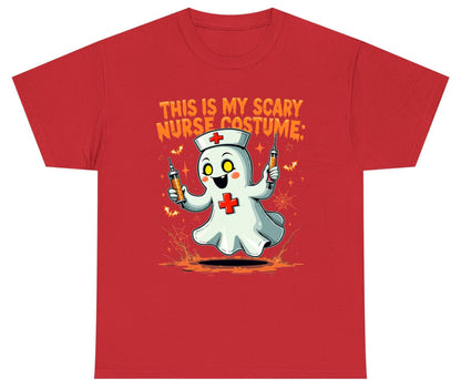 This Is My Scary Nurse Costume ghost nurse Youth T-Shirt Red product mockup