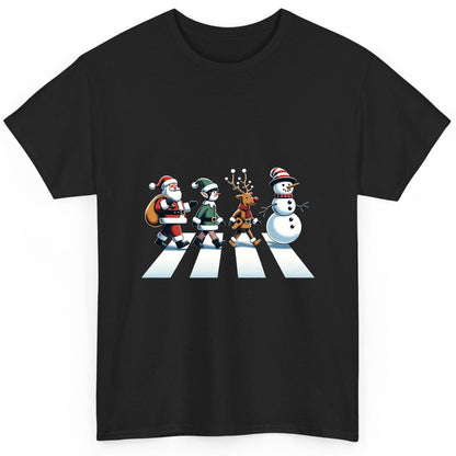 Christmas Abbey Road Parody Christmas abbey road parody T-Shirt Black product mockup