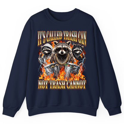 It's Called Trash Can Not Trash Cannot raccoon Sweatshirt Navy product mockup