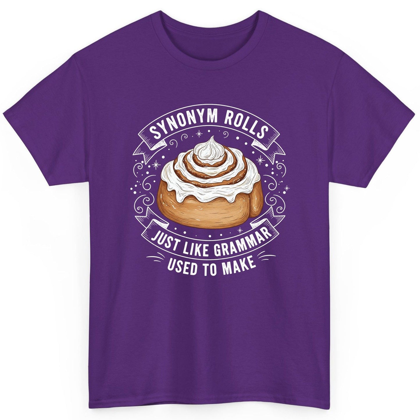 Synonym Rolls Just Like Grammar Used to Make grammar pun T-Shirt Purple product mockup